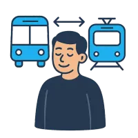ühistransport — illustration of public transport
