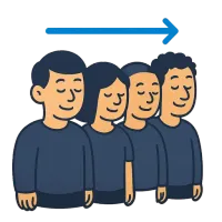 järjekord — illustration of queue