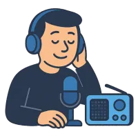 raadiosaade — illustration of radio program