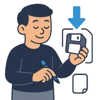salvestama — illustration of to record