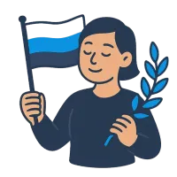 taasiseseisvuspäev — illustration of Restoration of Independence Day