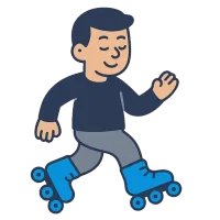 rulluisk — illustration of roller skate