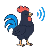 kukk — illustration of rooster
