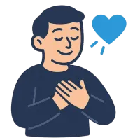 rahul — illustration of satisfied