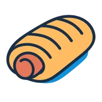 viineripirukas — illustration of sausage pastry
