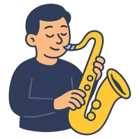 saksofon — illustration of saxophone