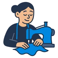 õmbleja — illustration of seamstress