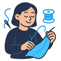 õmblema — illustration of sew