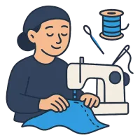 õmblemine — illustration of sewing