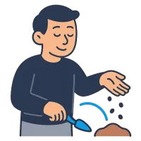 külvama — illustration of to sow