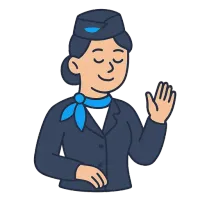 stjuardess — illustration of flight attendant