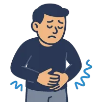 kõhuvalu — illustration of stomach ache