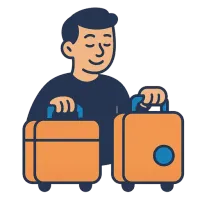 kohver — illustration of suitcase