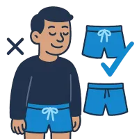 ujumispüksid — illustration of swimming trunks