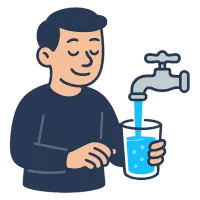 kraanivesi — illustration of tap water