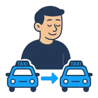takso — illustration of taxi