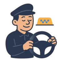 taksojuht — illustration of taxi driver
