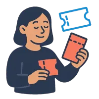 piletimüük — ілюстрація: продаж квитків
