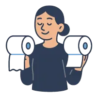 tualettpaber — illustration of toilet paper