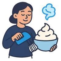 vahukoor — illustration of whipping cream